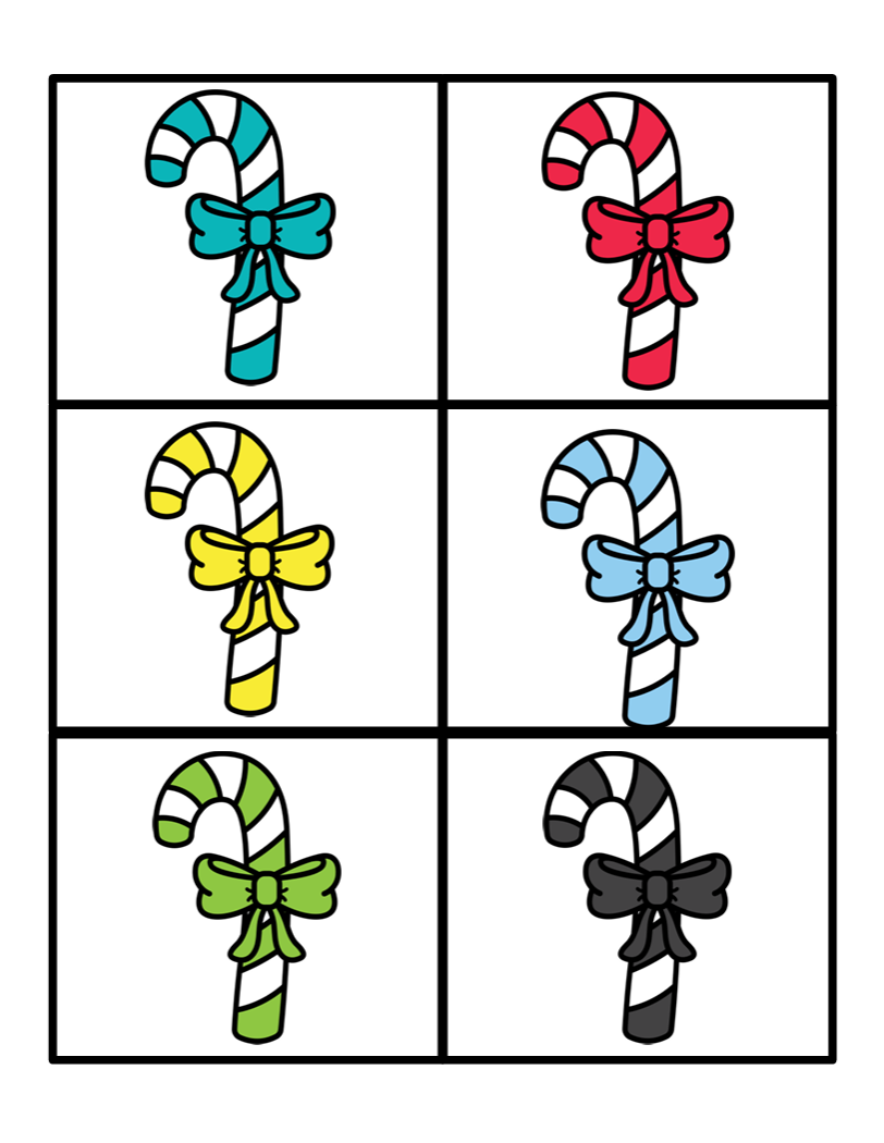 Errorless Candy Cane File Folder