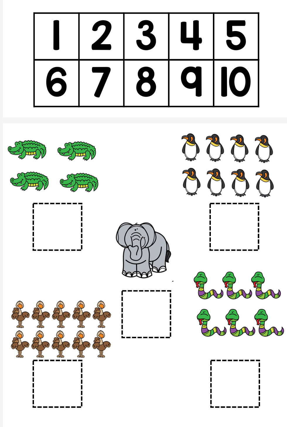 Zoo Animals File Folders