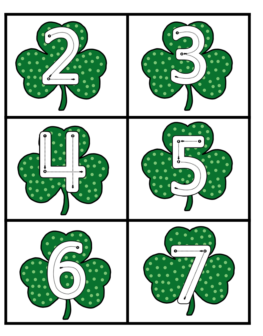 March Numbers and Letters Writing Practice