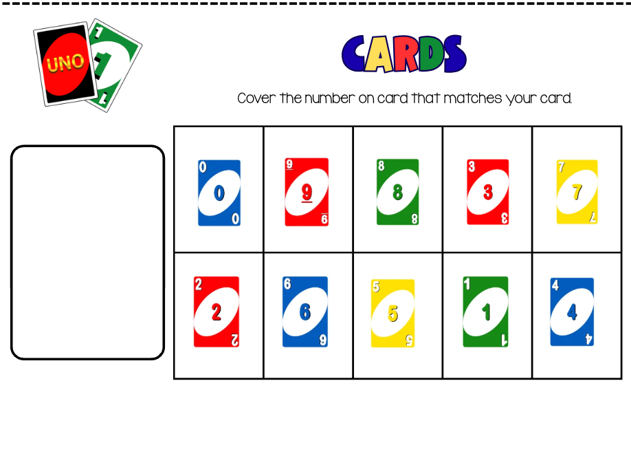 Uno Card Match Members Only