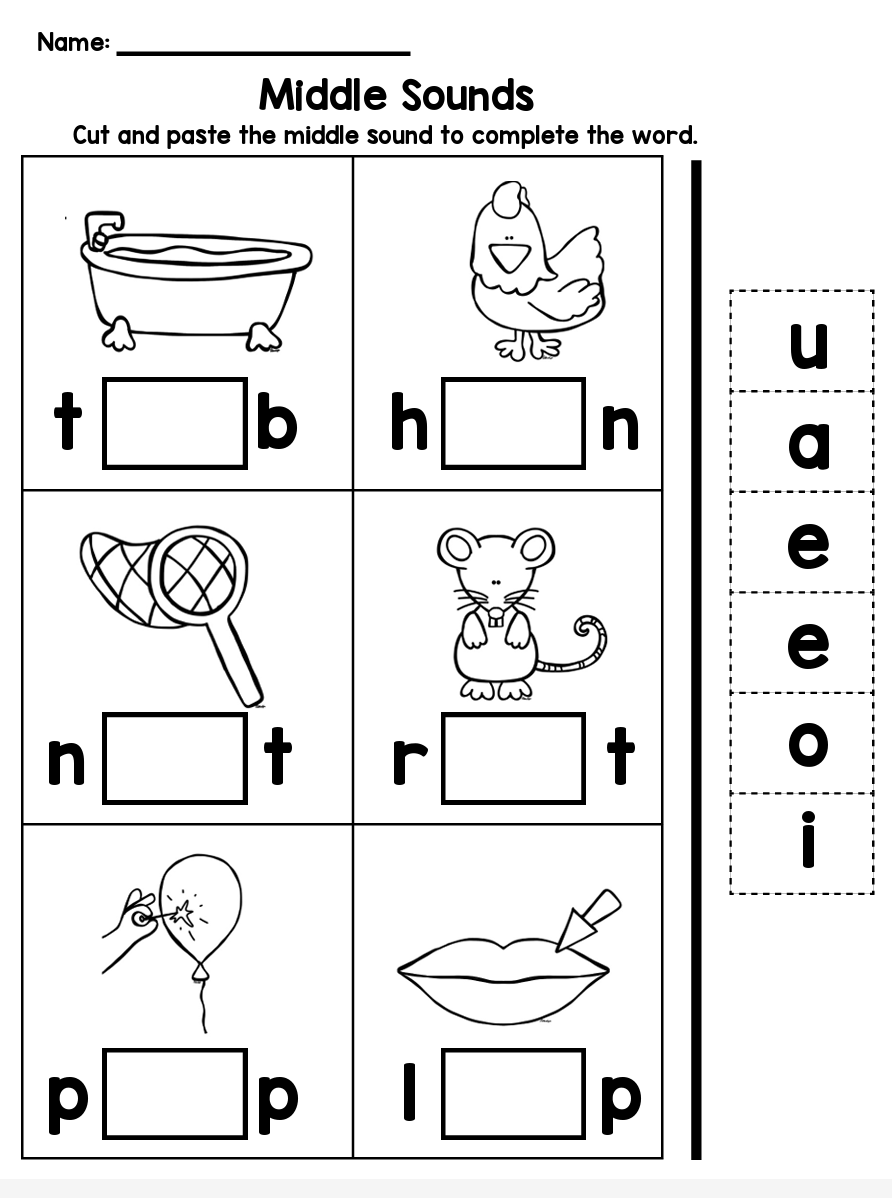 Beginning, Middle, Ending Sounds