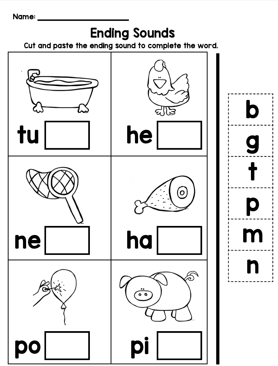 Beginning, Middle, Ending Sounds