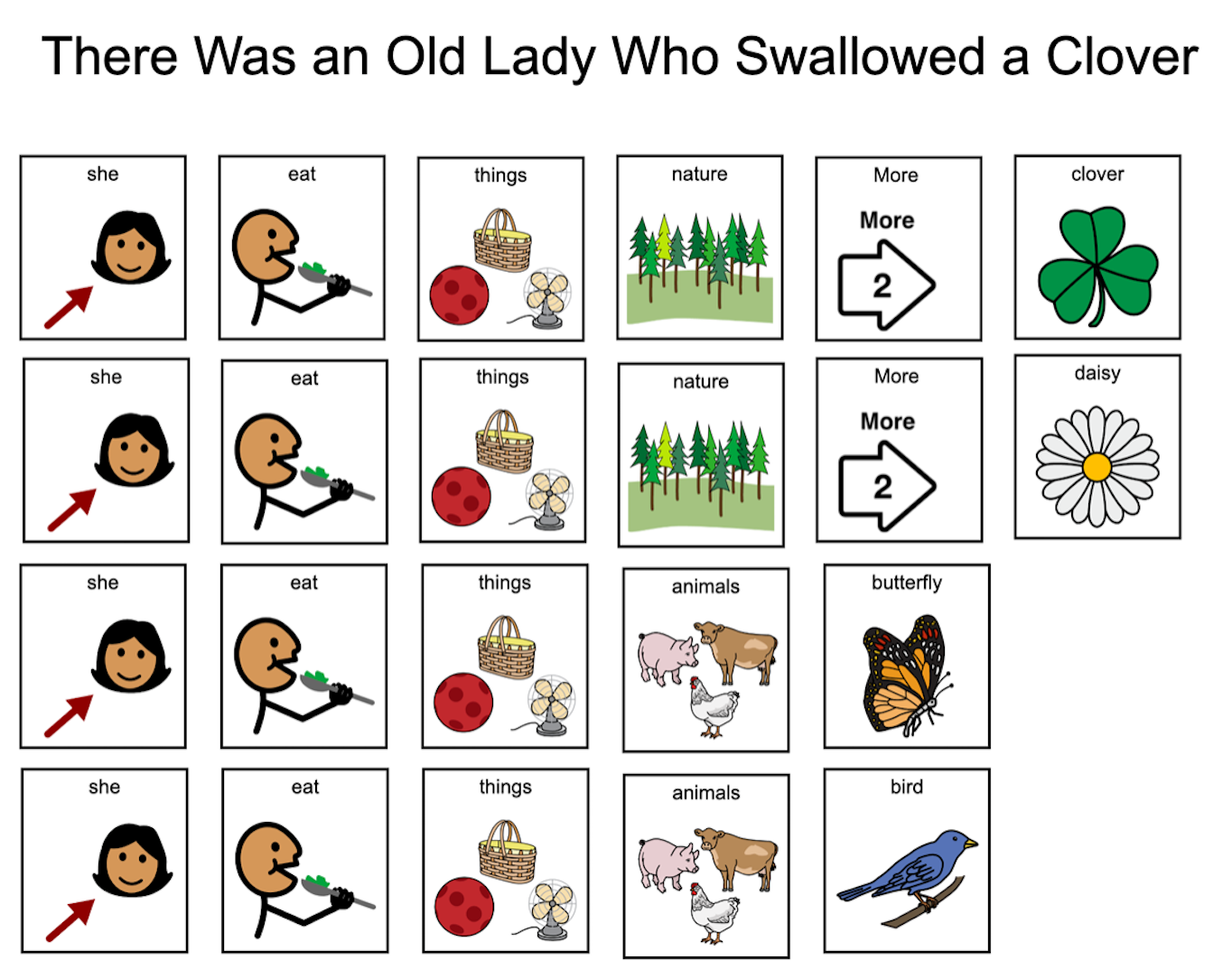 There Was An Old Lady Who Swallowed a Clover
