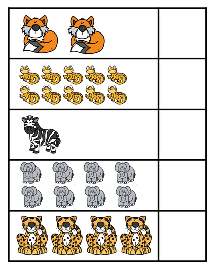 Animal Counting File Folder Members Only