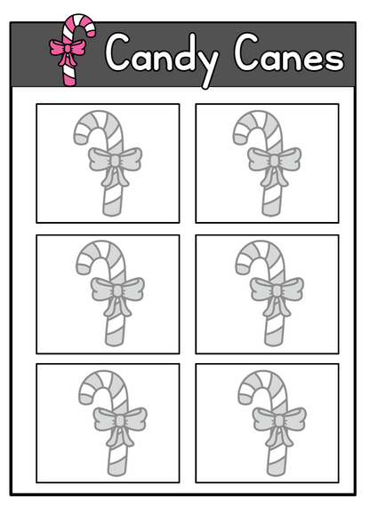 Errorless Candy Cane File Folder