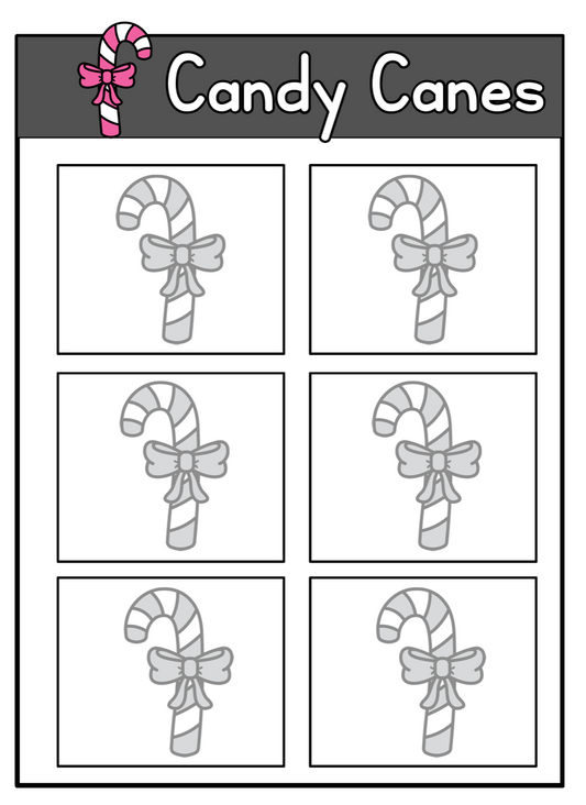 Errorless Candy Cane File Folder Members Only