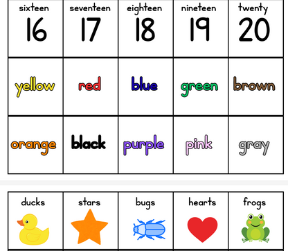 Counting 11-20 Adaptive Book (Copy)
