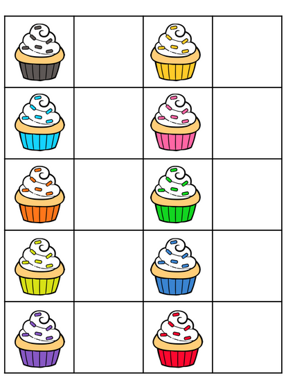 February Matching File Folders