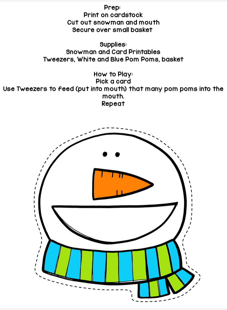 Feed the Snowman Counting Members Only