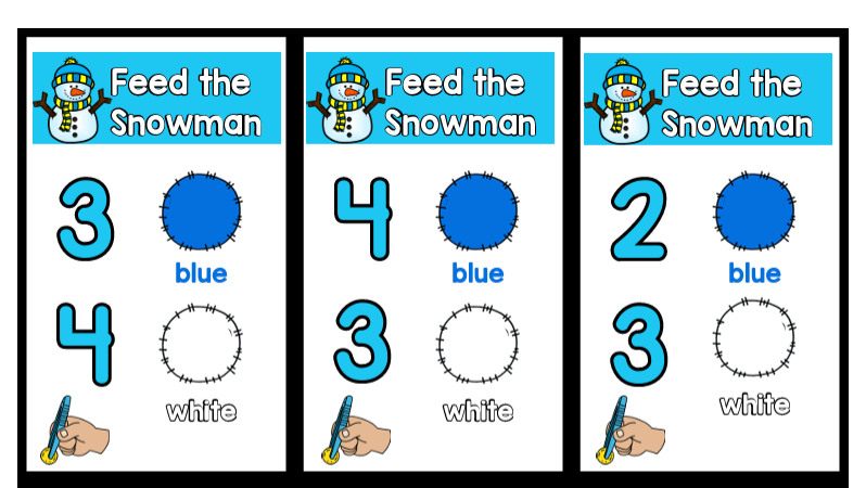 Feed the Snowman Counting Members Only