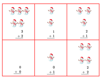 Snowman Addition 0-10