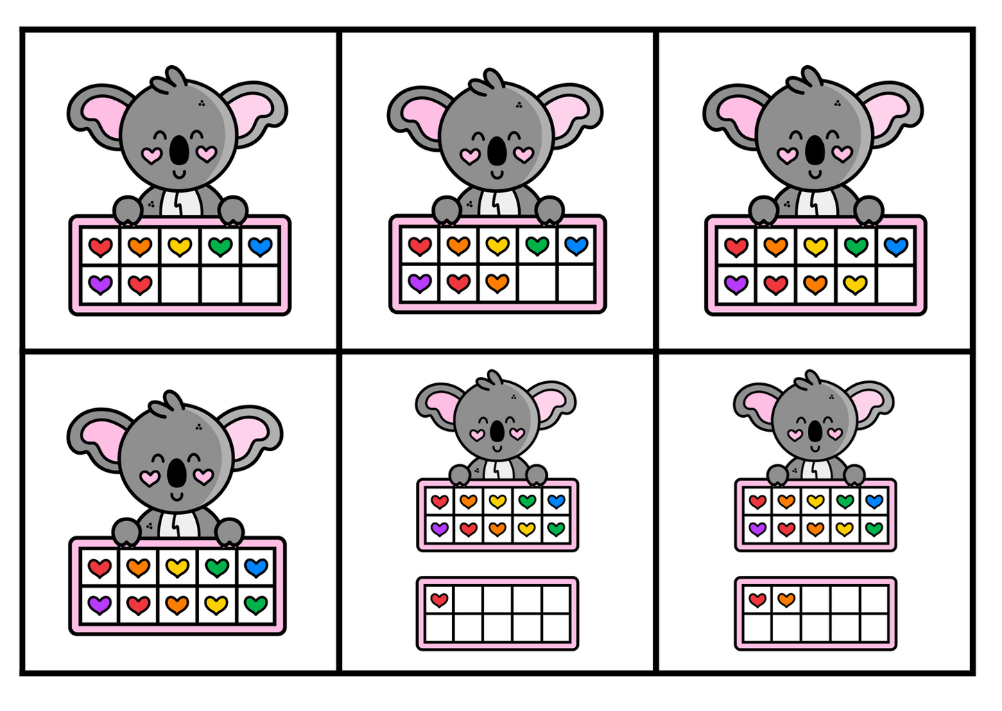 February 10 Frames 1-20 with Worksheets