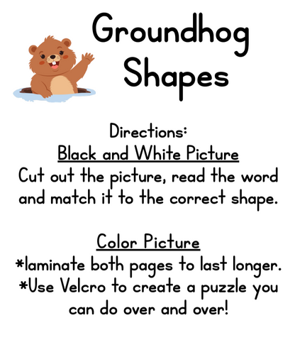 Groundhog Shapes