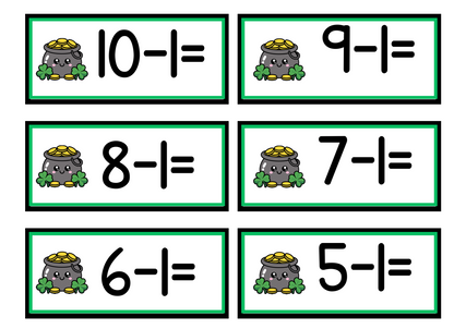 March Number Clip Subtraction