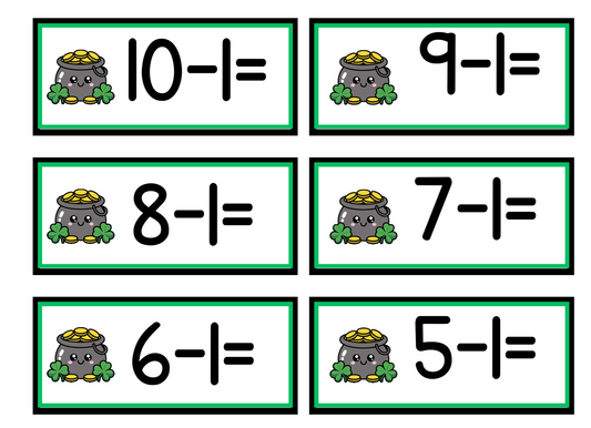 March Number Clip Subtraction