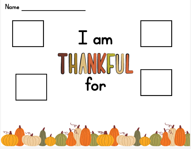 Writing: I Am Thankful For...