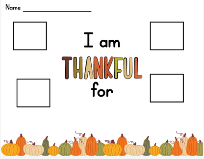 Writing: I Am Thankful For...