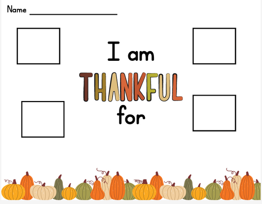 Writing: I Am Thankful For...