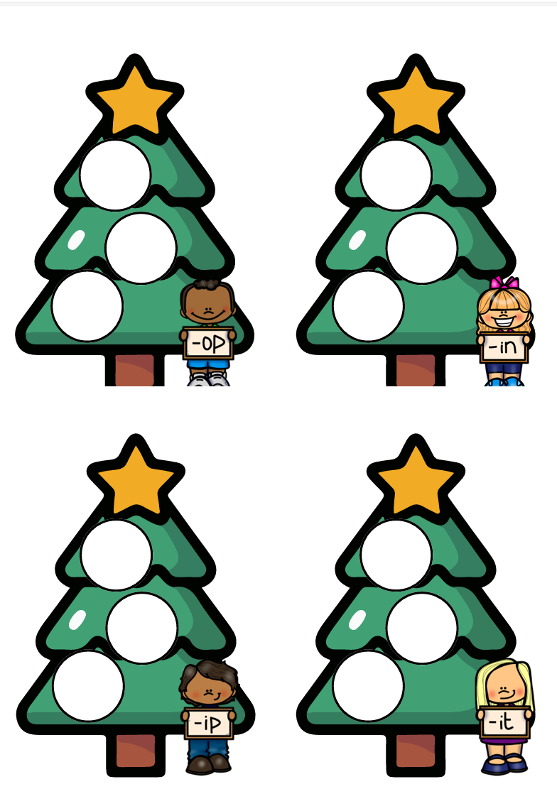 Holiday Word Family Sort