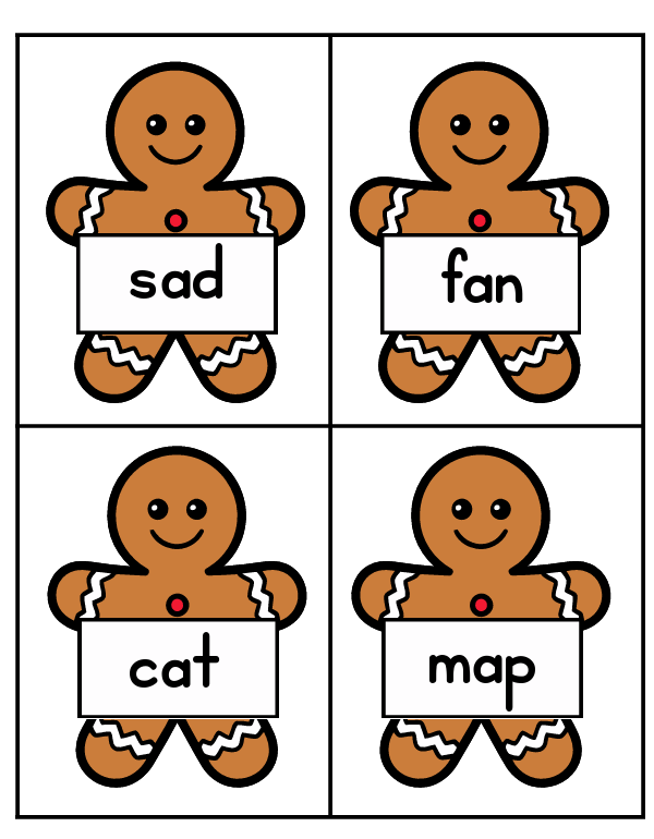 Gingerbread CVC Sort