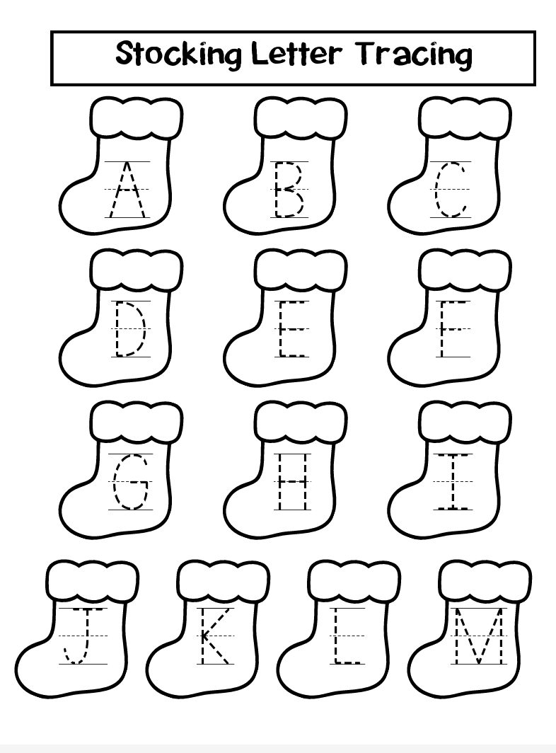 Stocking Letter Tracing