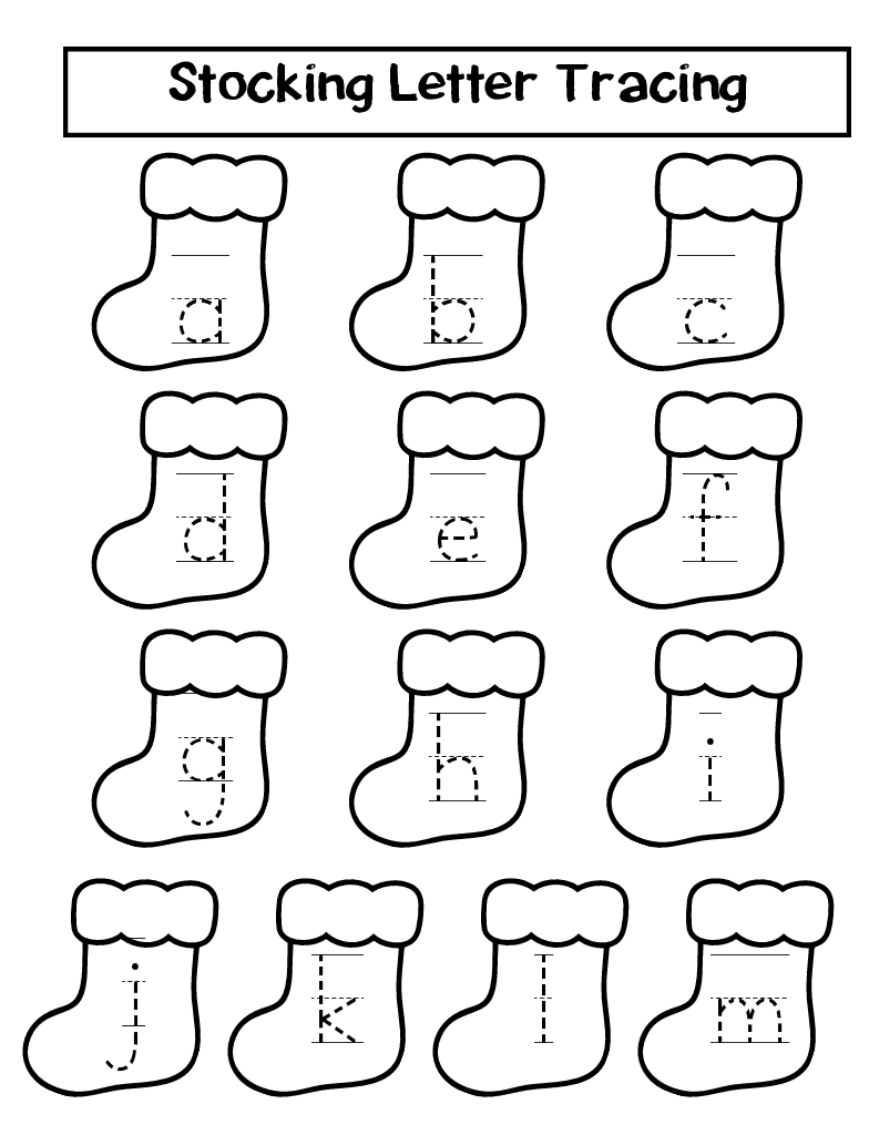 Stocking Letter Tracing