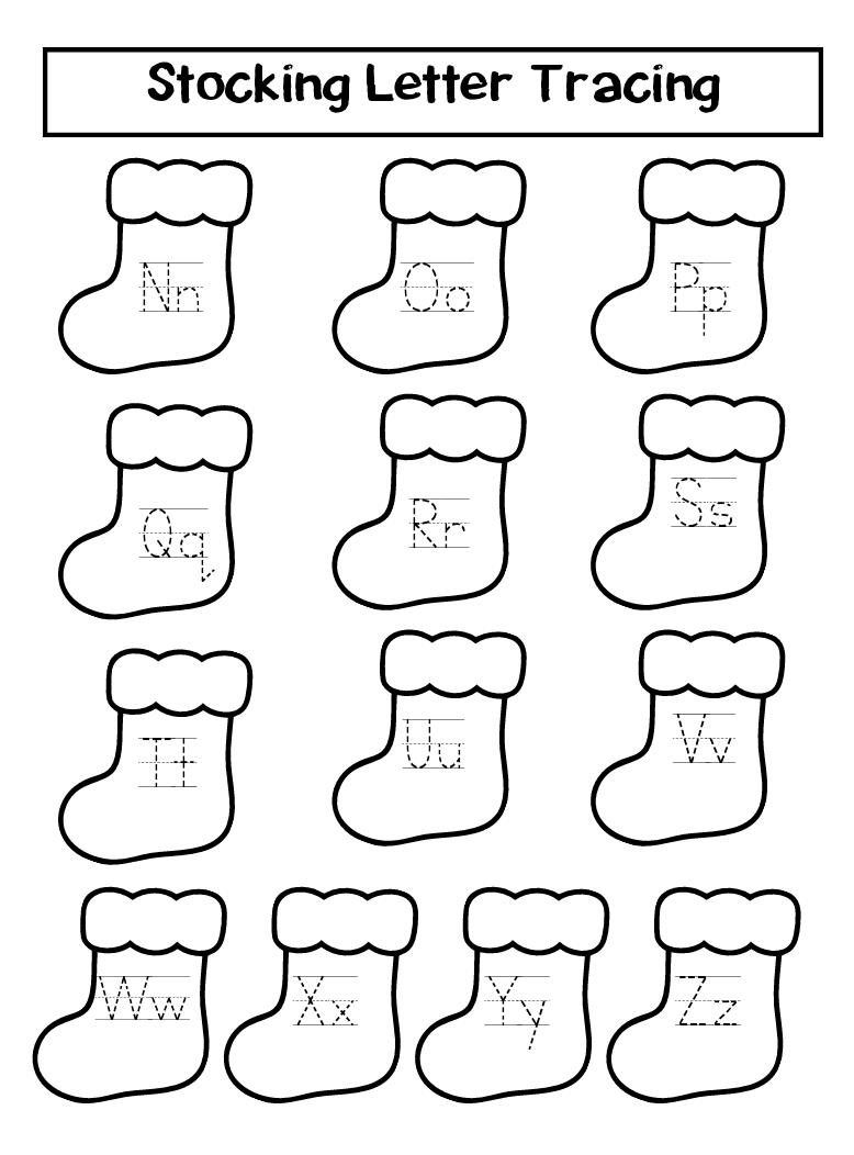 Stocking Letter Tracing