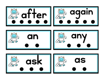First Grade Sight Words with Letter Arc