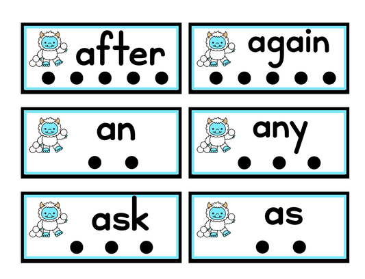 First Grade Sight Words with Letter Arc