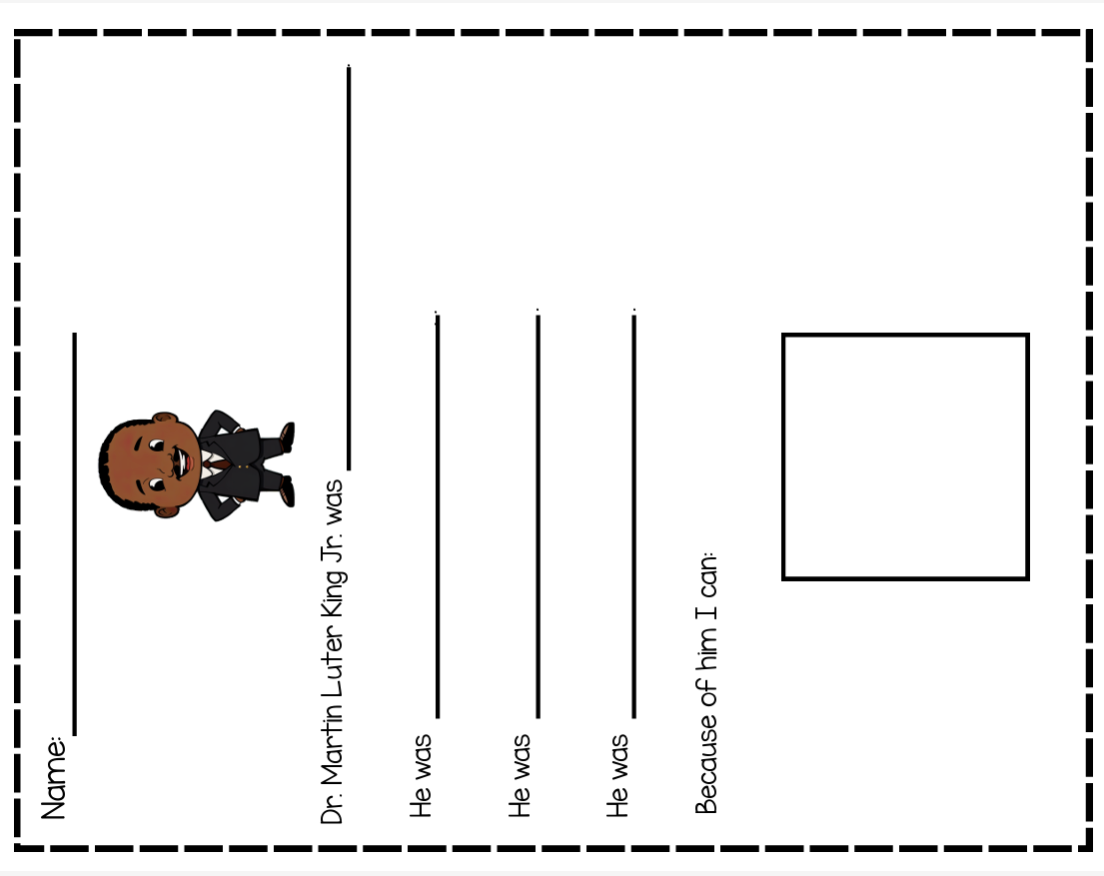 Writing: Dr. MLK Jr (with story)