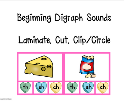 February Beginning Digraph Sounds