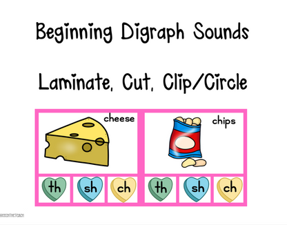 February Beginning Digraph Sounds