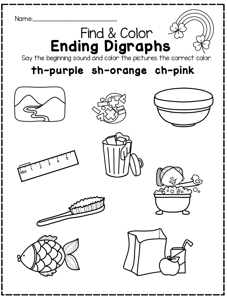 March Color by Beginning/Ending Digraph
