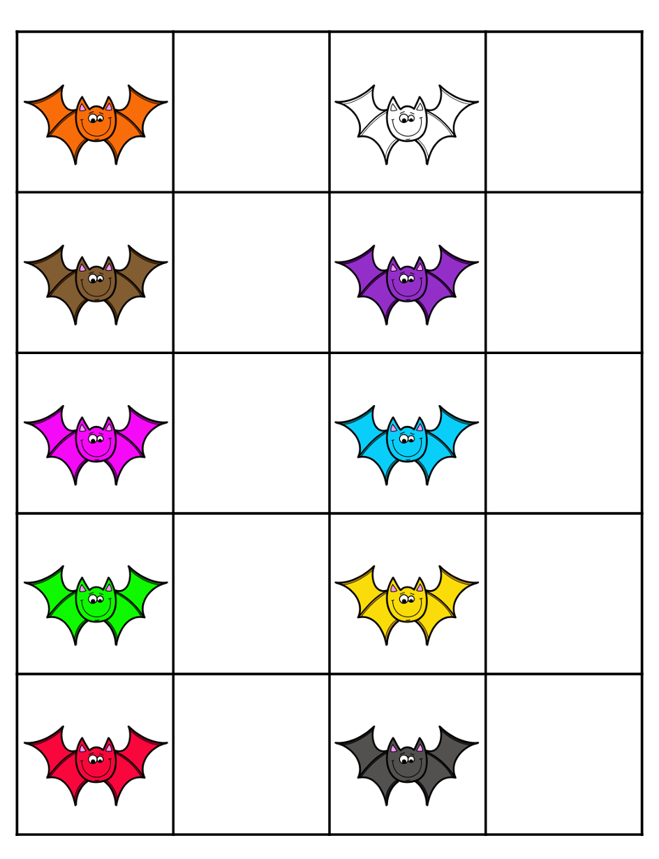 October Matching File Folders