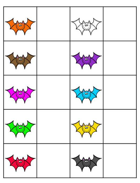October Matching File Folders