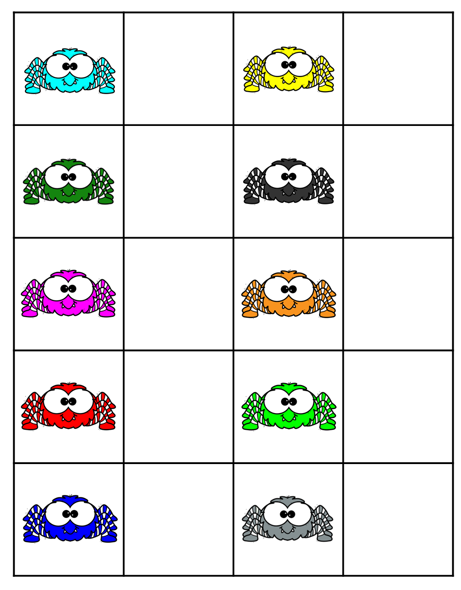 October Matching File Folders