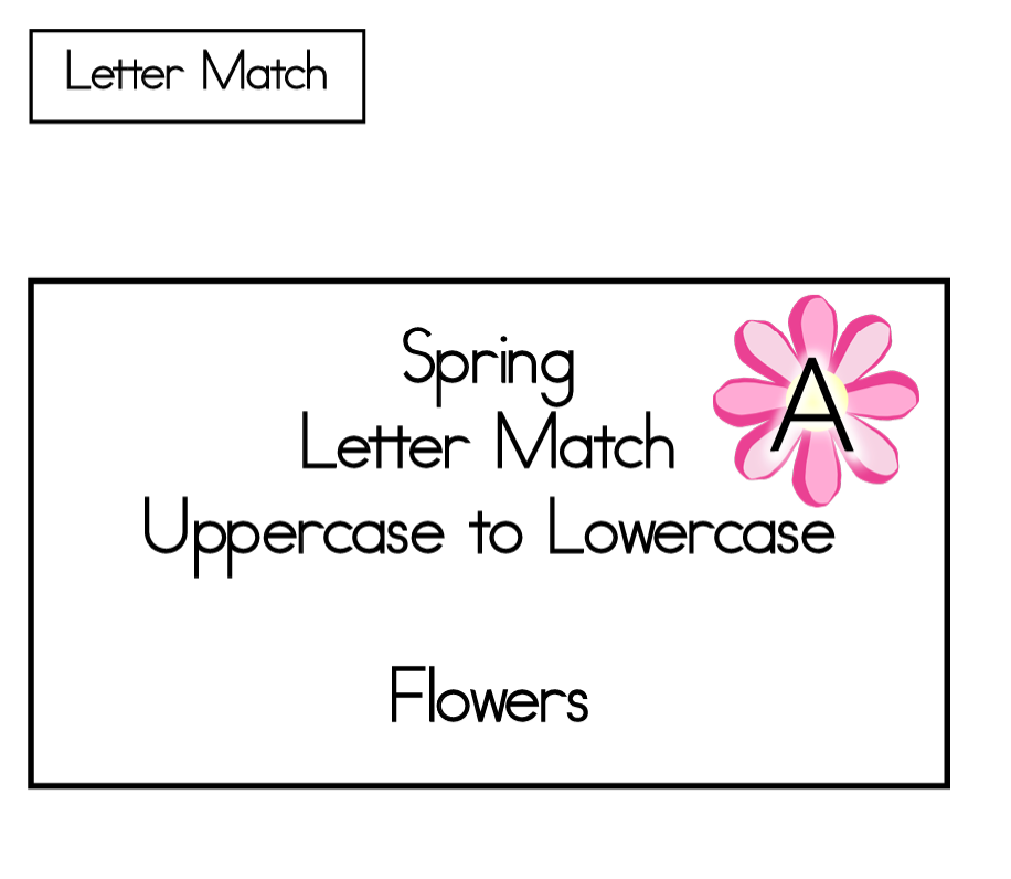 Spring Letter Match File Folder