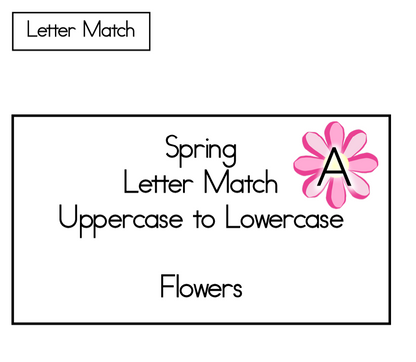 Spring Letter Match File Folder