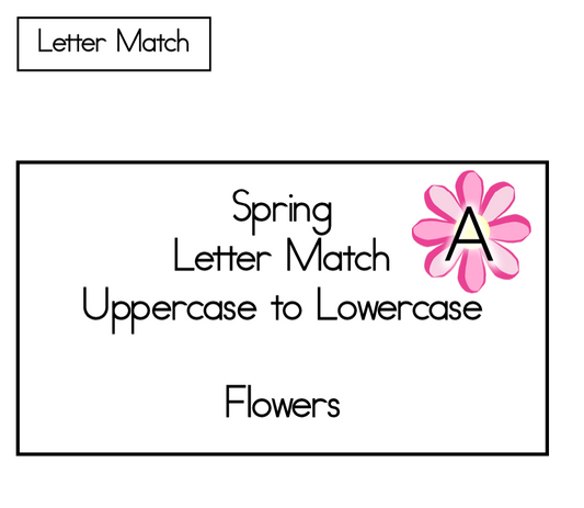 Spring Letter Match File Folder