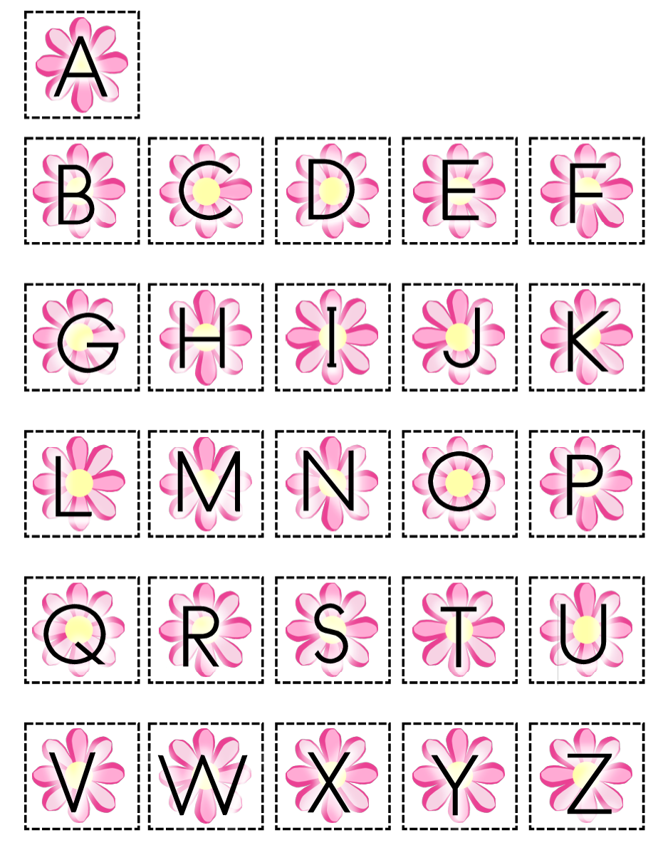 Spring Letter Match File Folder