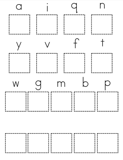 Spring Letter Match File Folder