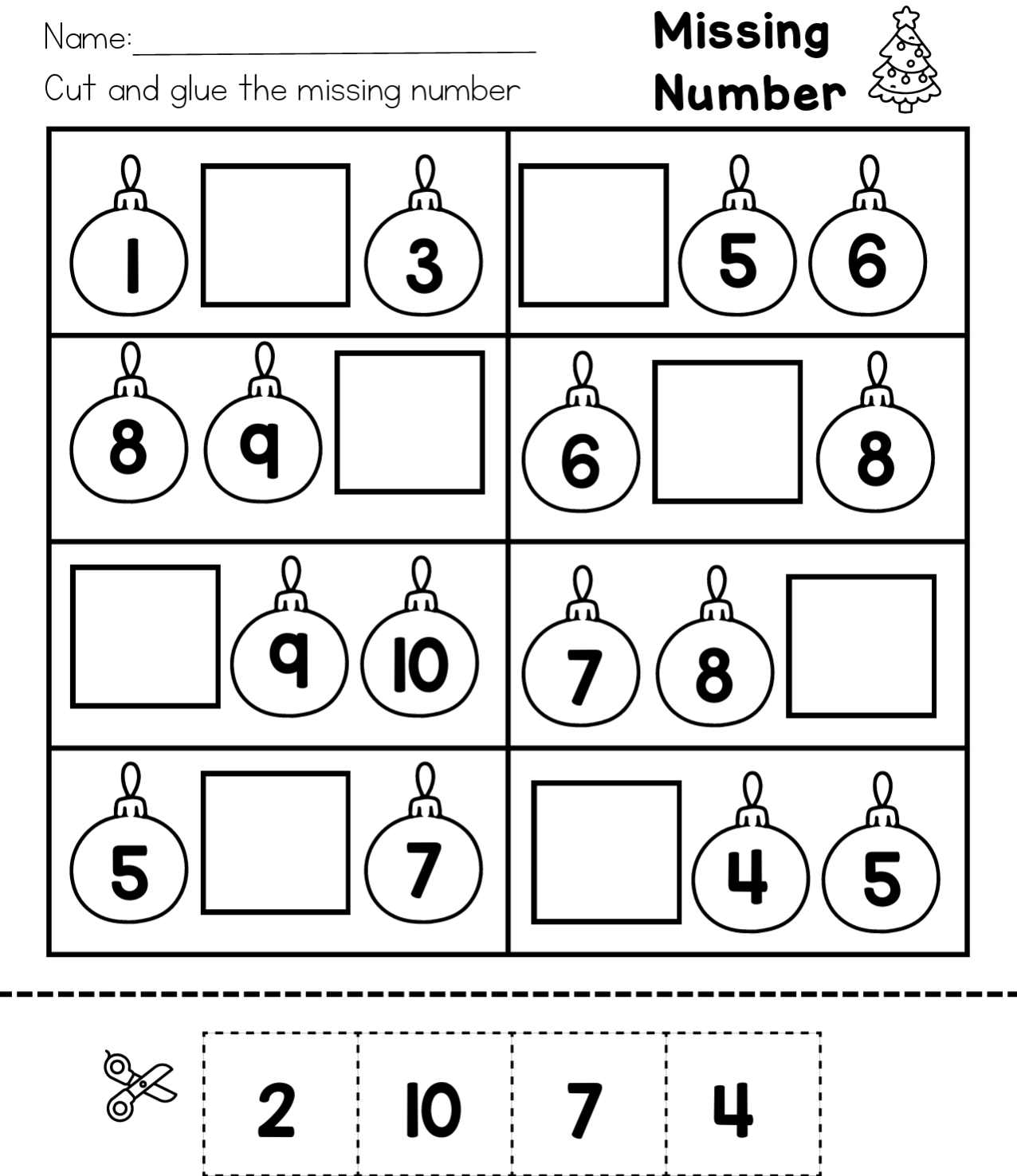 Ornament Missing Numbers (1s, 5s, 10s) Members Only