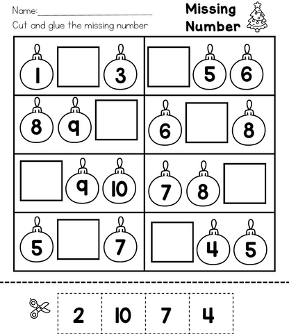 Ornament Missing Numbers (1s, 5s, 10s) Members Only