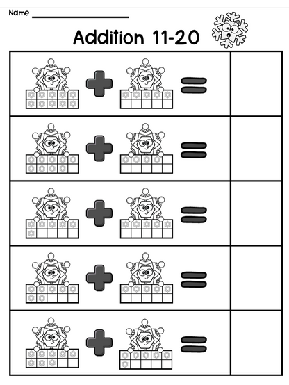 Snowflake Addition 11-20