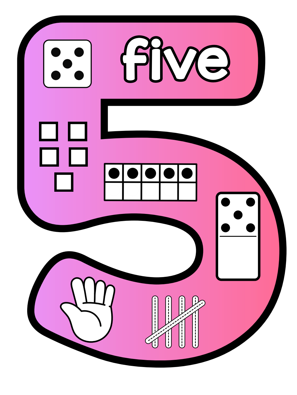 Number Sense 1-10 Gradient Themed Members Only