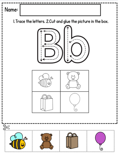Beginning Sounds: Trace, Cut & Paste Members Only